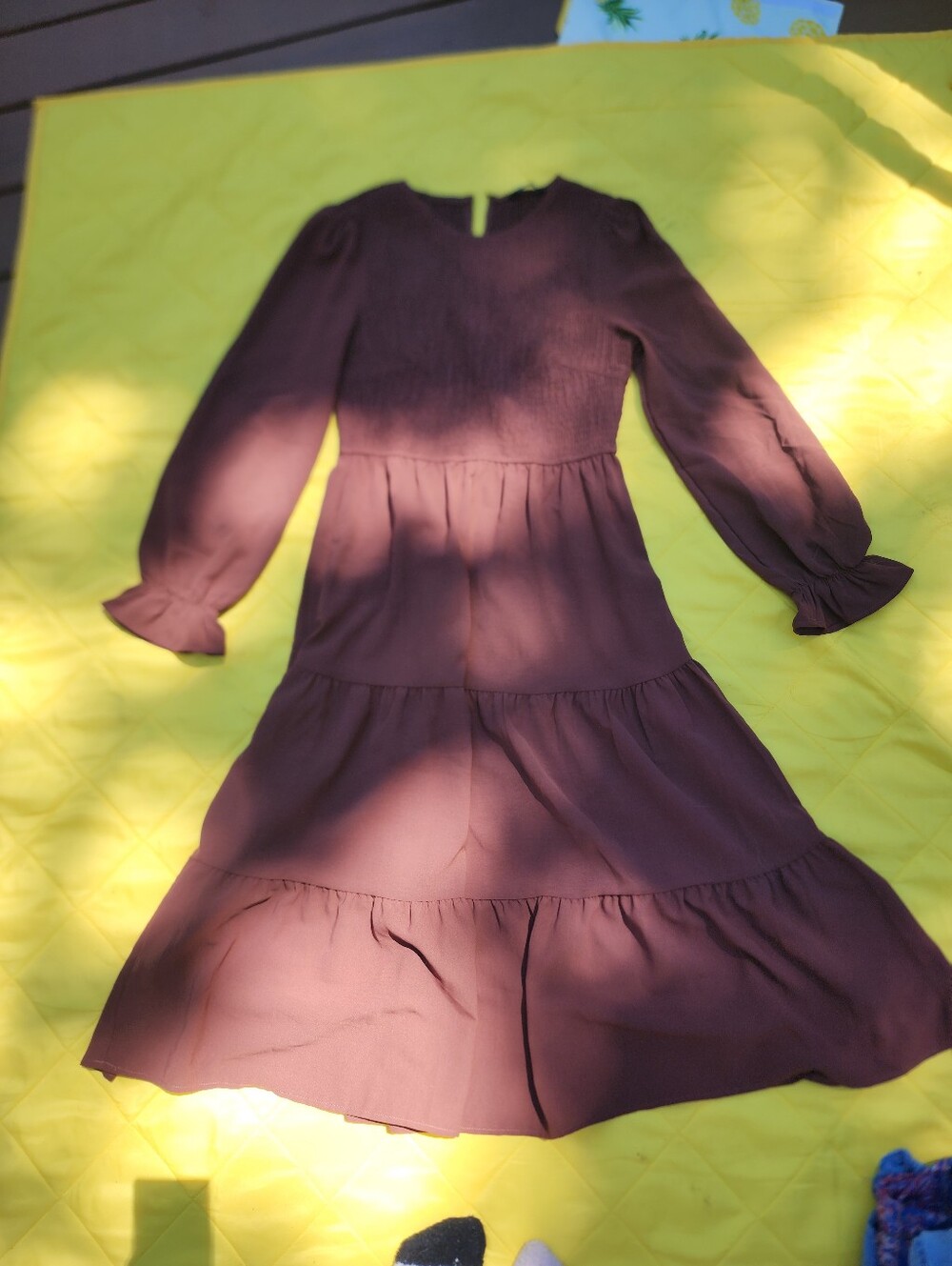 Brown Amazon Essentials Dress Long Sleeve